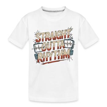 Cardiac Tech Straight Outta Rhythm Echo Tech - Kinder Premium Bio T-Shirt - Weiß - Vorne