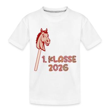 Élève de cavalerie amateur de 1ère année 2026 - T-shirt bio Premium Enfant - blanc - Devant