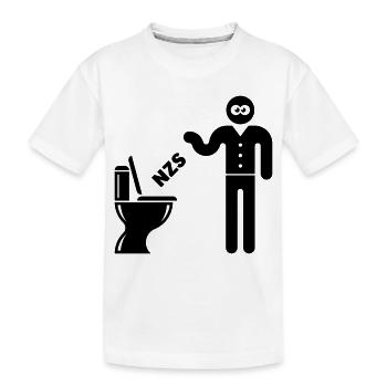 NZS Into the Toilet, Into the Toilet! Against Right Black - Kids' Premium Organic T-Shirt - white - Front
