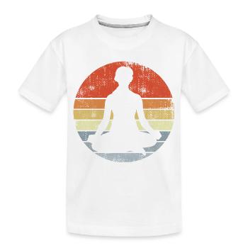 Dessin yogi - T-shirt bio Premium Enfant - blanc - Devant