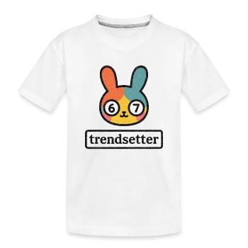Bunny 67: Trendsetter - Kids' Premium Organic T-Shirt - white - Front