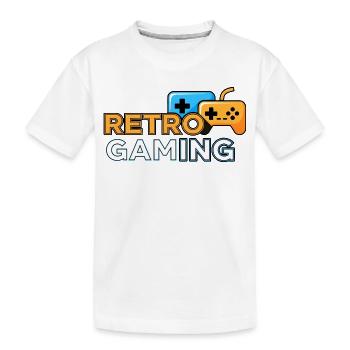 Retro Gaming - Kids' Premium Organic T-Shirt - white - Front