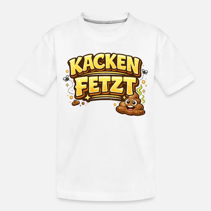 Kacken  - Kinder Premium Bio T-Shirt - Weiß