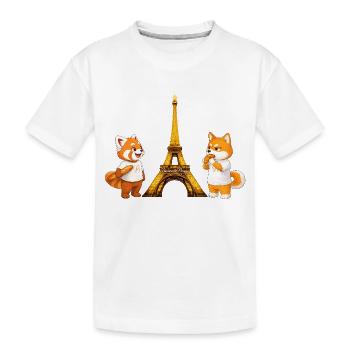 Faul und grummelig in Paris - Kinder Premium Bio T-Shirt - Weiß - Vorne