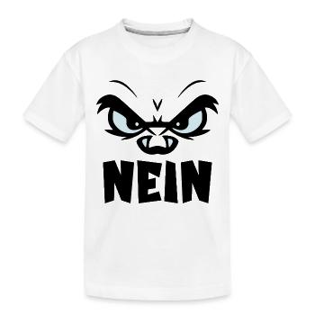 ABSAGE HALTUNG NEIN - Kinder Premium Bio T-Shirt - Weiß - Vorne