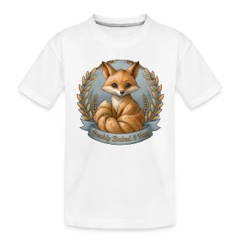 Fraîchement cuit & Foxy – Illustration de renard - T-shirt bio Premium Enfant - blanc - Devant
