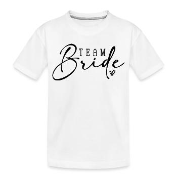 Team Bride - Kids' Premium Organic T-Shirt - white - Front