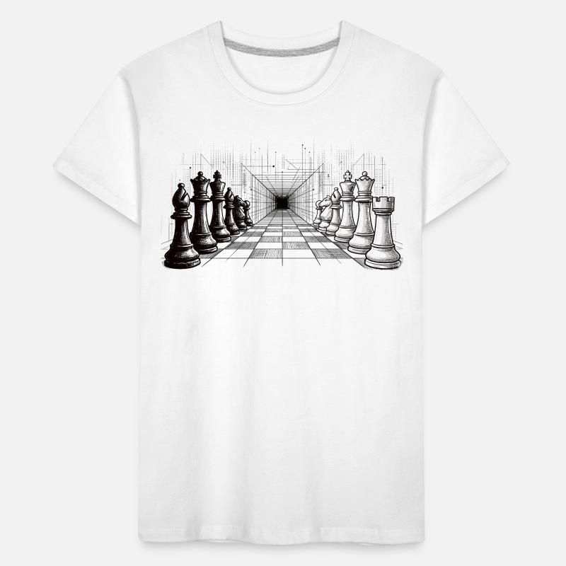 Chess Strategy – Endless Perspective Kids' Premium Organic T-Shirt