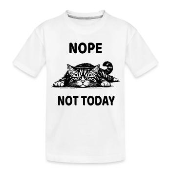 Chat Grognon Nope Not Today Humour Chat Drôle - Kids' Premium Organic T-Shirt - white - Front