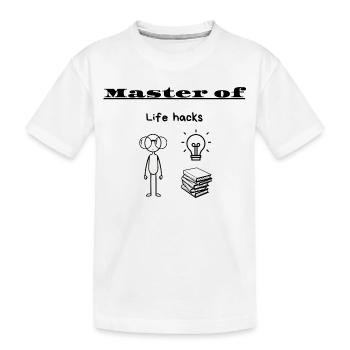 Astuces de Maître de la Vie - T-shirt bio Premium Enfant - blanc - Devant