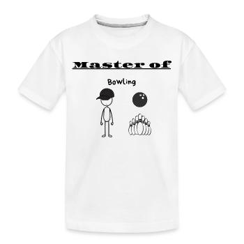 Master of Bowling - Kids' Premium Organic T-Shirt - white - Front