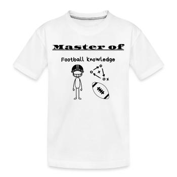 Maîtrise en connaissances du football - T-shirt bio Premium Enfant - blanc - Devant