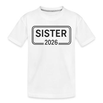 Annonce de la Grande Sœur 2026 - T-shirt bio Premium Enfant - blanc - Devant