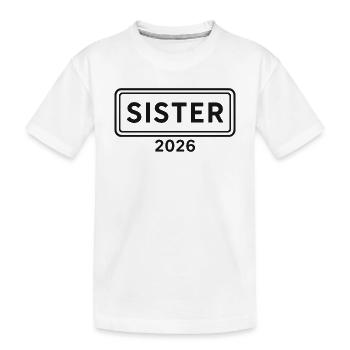 Annonce de la Grande Sœur 2026 - T-shirt bio Premium Enfant - blanc - Devant