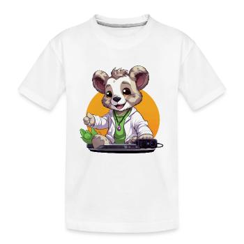 Tech-Koala Creator in retro look - Kids' Premium Organic T-Shirt - white - Front