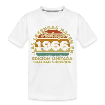 1966 Vintage Retro Birthday Gift - Kids' Premium Organic T-Shirt - white - Front