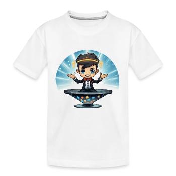 Mage on Portal of Jewels - Kids' Premium Organic T-Shirt - white - Front