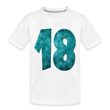 Number Eighteen - 18th Birthday - Kids' Premium Organic T-Shirt - white - Front