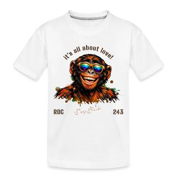 Diogo Bonobo from DRC - Kinder Premium Bio T-Shirt - Weiß - Vorne