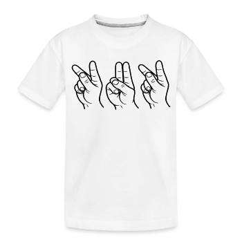 Ekivok-Zeichen - Kinder Premium Bio T-Shirt - Weiß - Vorne