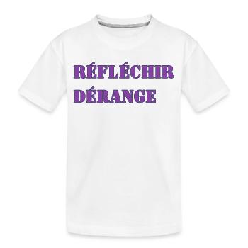 DENKEN STÖRT - Kinder Premium Bio T-Shirt - Weiß - Vorne