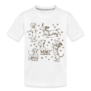 Teckel Teckel Chiens Teckels Teckel Chien teckel Teckel - T-shirt bio Premium Enfant - blanc - Devant