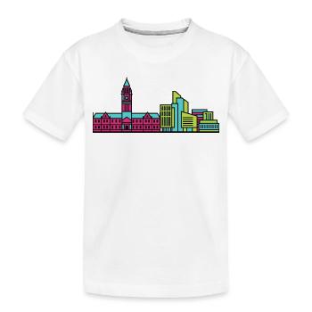 Silhouette de la ville de Bradford City Town Style Art moderne - T-shirt bio Premium Enfant - blanc - Devant