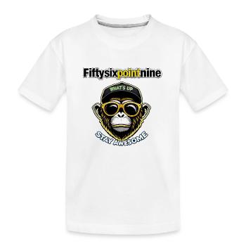 Cinquante-six virgule neuf - T-shirt bio Premium Enfant - blanc - Devant