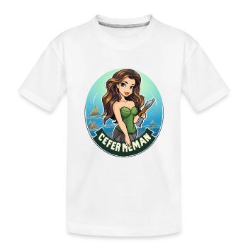 Motif de l’insigne d’héroïne de mer - T-shirt bio Premium Enfant - blanc - Devant