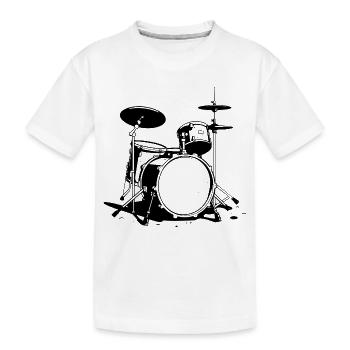 Croquis de tambour - T-shirt bio Premium Enfant - blanc - Devant