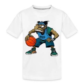 Rappeur de basket-ball Hip Hop - T-shirt bio Premium Enfant - blanc - Devant