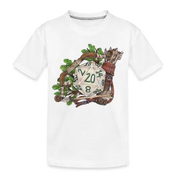 Rollenspiel Tabletop D20 Würfel Geschenk Ranger - Kinder Premium Bio T-Shirt - Weiß - Vorne