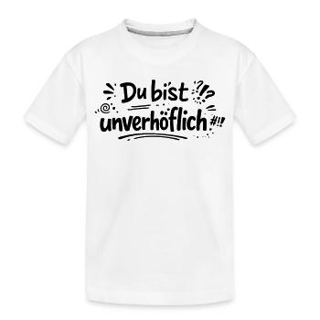 Unverhöflich - Kinder Premium Bio T-Shirt - Weiß - Vorne
