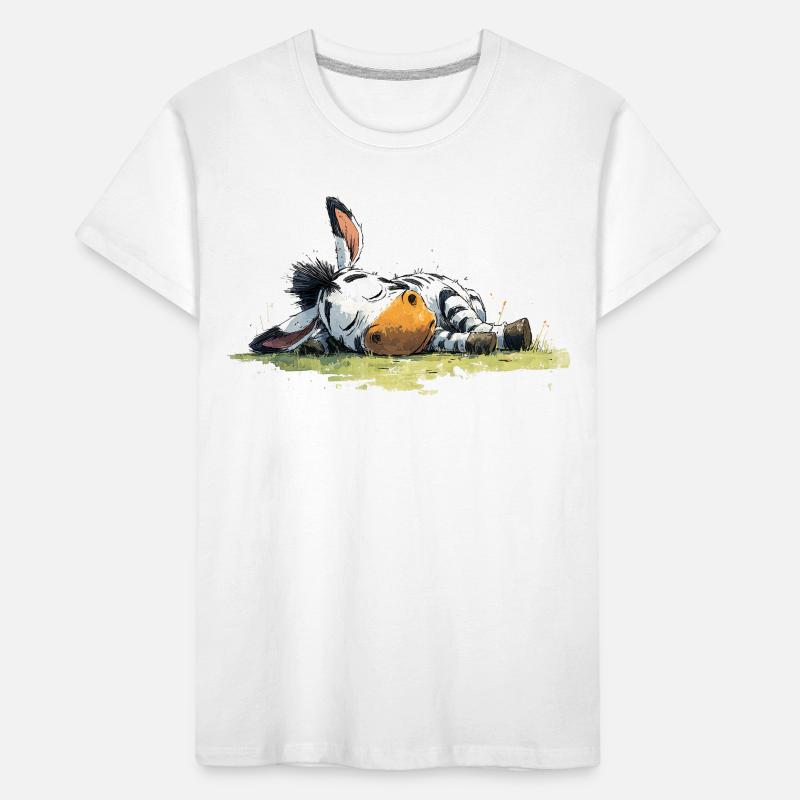 Schlafendes Zebra Kinder Premium Bio T-Shirt