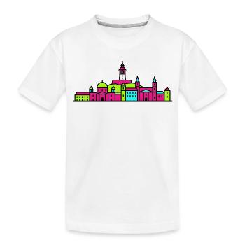 Tour d’horloge de la silhouette de la ville de Graz Art moderne en ligne - T-shirt bio Premium Enfant - blanc - Devant