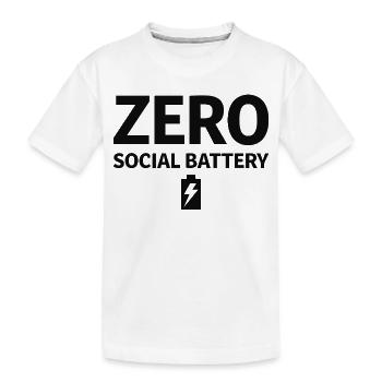 Introverti sans pile sociale - T-shirt bio Premium Enfant - blanc - Devant