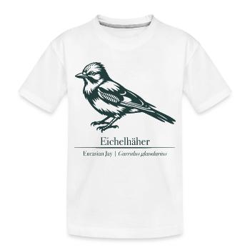 Jay Silhouette | Ornithology | Drawing - Kids' Premium Organic T-Shirt - white - Front