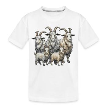Troupeau de chèvres - T-shirt bio Premium Enfant - blanc - Devant