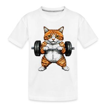 Fitness des chats - T-shirt bio Premium Enfant - blanc - Devant