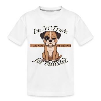 Grummeliger Welpe Keine Geduld - Kinder Premium Bio T-Shirt - Weiß - Vorne