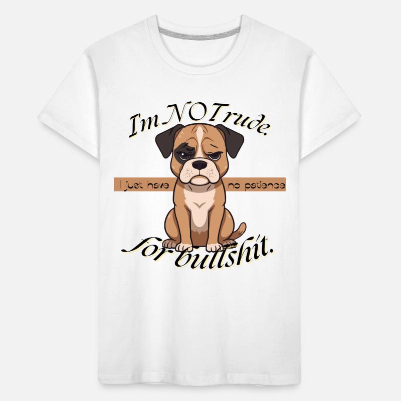 Grumpy Pup No Patience Kids' Premium Organic T-Shirt