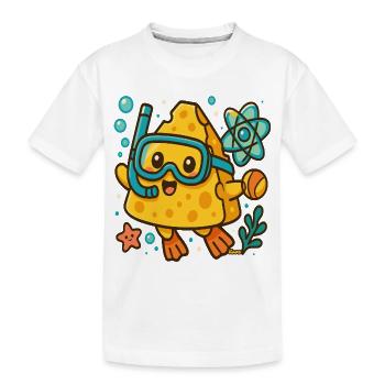 Cheese Underwater Adventure - Kids' Premium Organic T-Shirt - white - Front