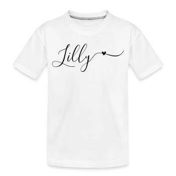 Prénom Lys Prénom Décoratif - T-shirt bio Premium Enfant - blanc - Devant