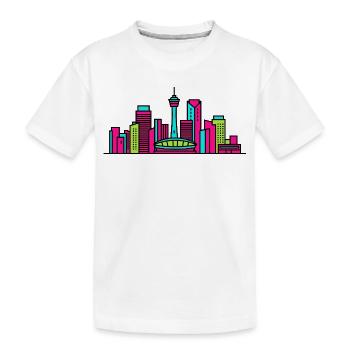 Skyline de la ville de Calgary Tour Calgary Art moderne - T-shirt bio Premium Enfant - blanc - Devant