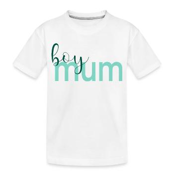 Mother Day Boy Mum - Kids' Premium Organic T-Shirt - white - Front