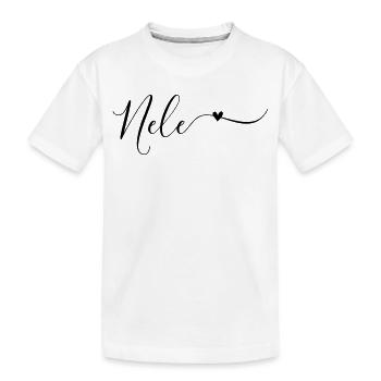 Prénom Nele Prénom décoratif - T-shirt bio Premium Enfant - blanc - Devant