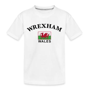 Wrexham, Pays de Galles - T-shirt bio Premium Enfant - blanc - Devant