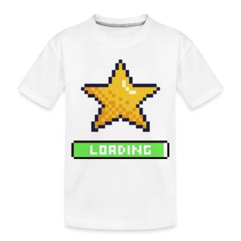 loading pixel étoile - T-shirt bio Premium Enfant - blanc - Devant