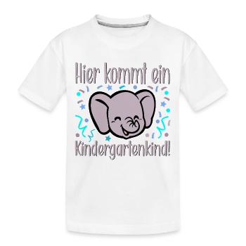 Kleinkinder Kindergartenkind - Kinder Premium Bio T-Shirt - Weiß - Vorne