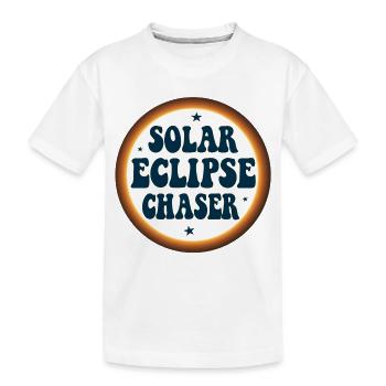 Chasseur d’éclipses solaires - T-shirt bio Premium Enfant - blanc - Devant